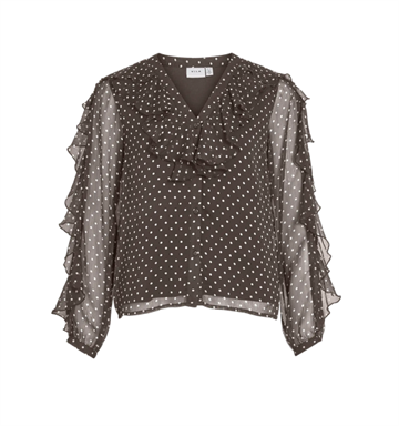 VILA HARLEY L/S TOP CHOCLATE BROWN - 14116966